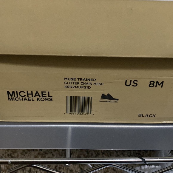 NWT Michael Kors Muse Trainer Glitter Chain Mesh Shoes - Picture 14 of 14